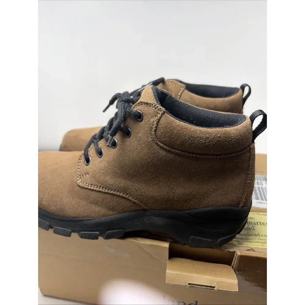 Lands End Suede Hiking Boots Lands Women’s Size 6M Style #79987 Tan Brown Clean